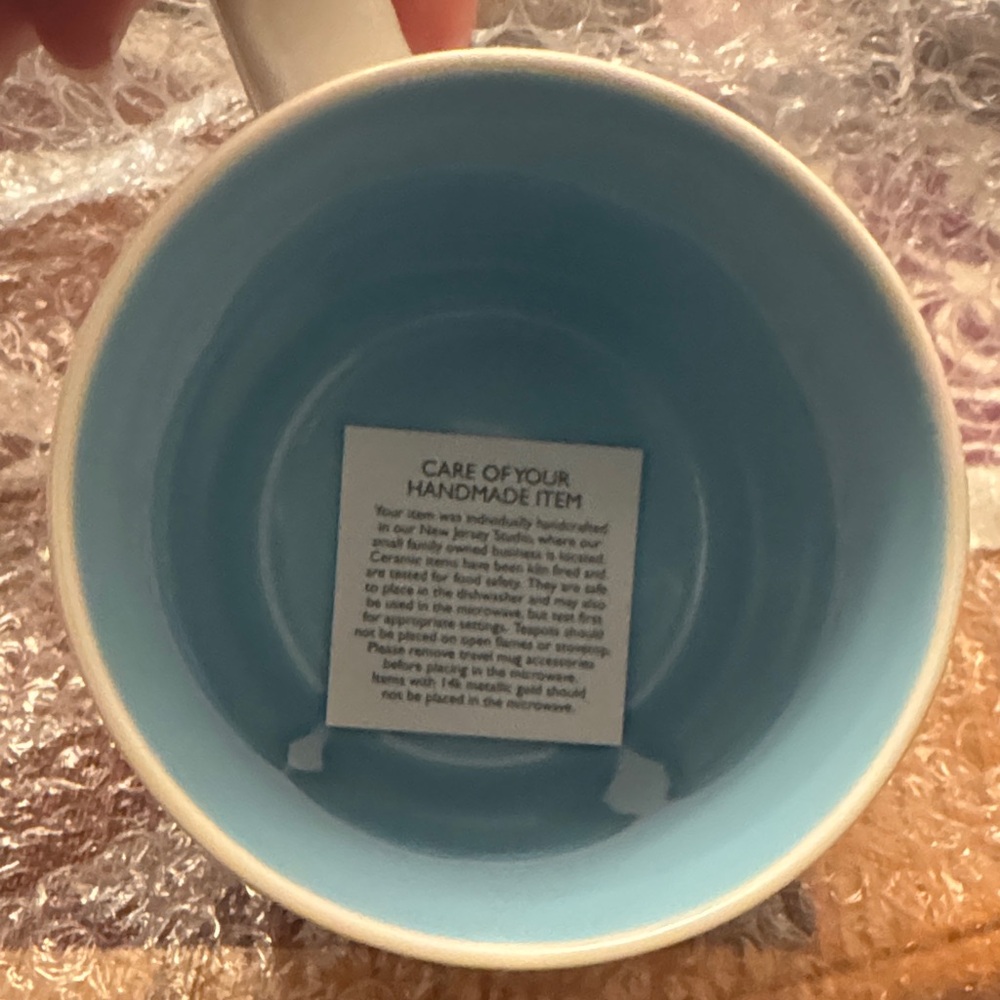 Alice in Wonderland White and Blue Ceramic Mug - Picture 3 of 6